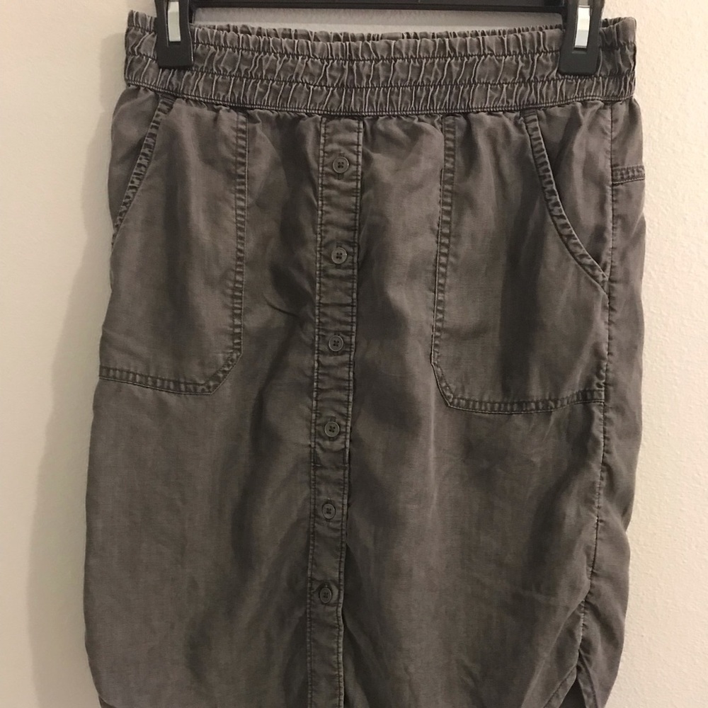 Prana gray wash shelly denim skirt - Picture 4 of 7